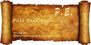Poli Ezékiel névjegykártya